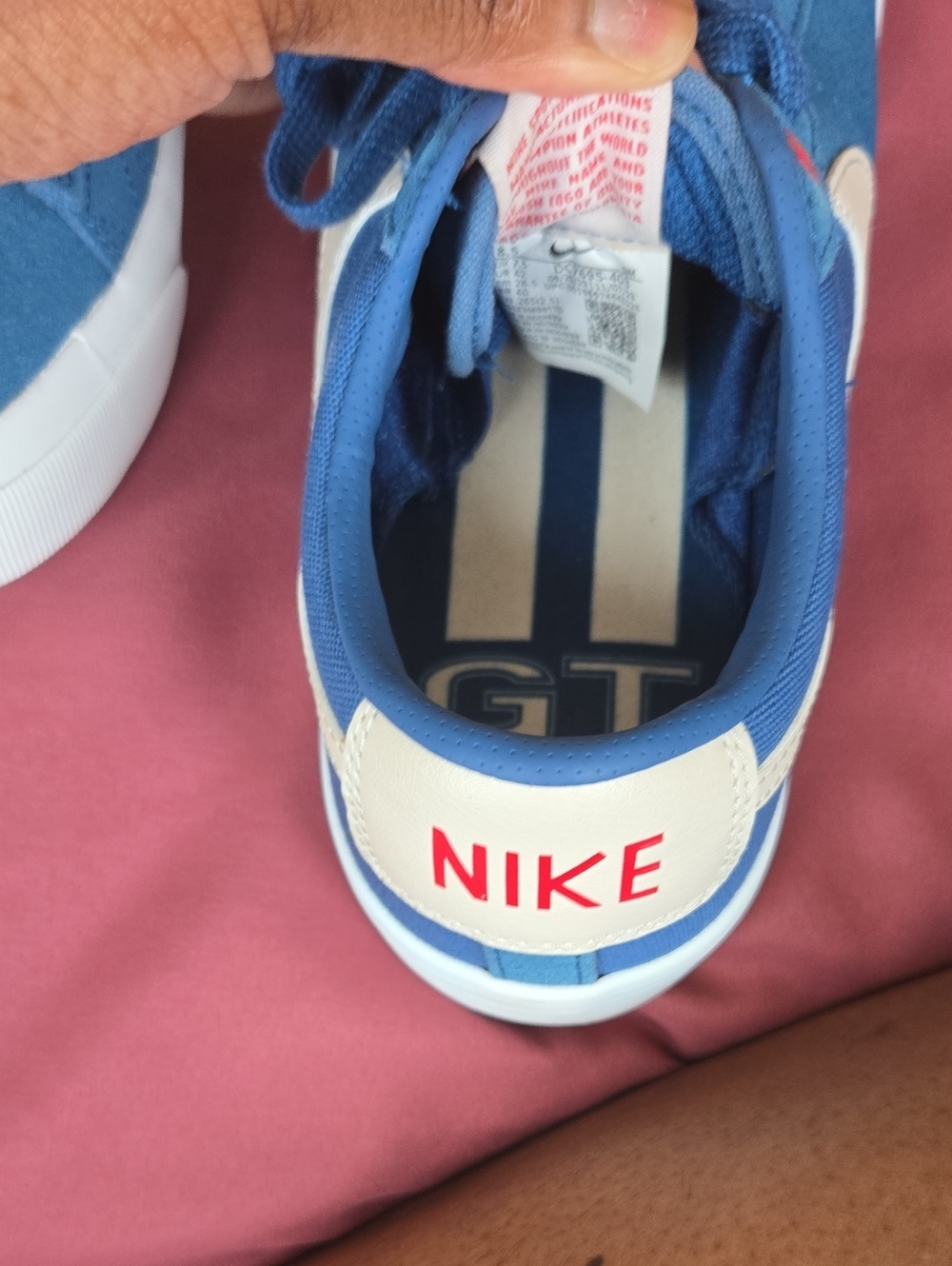 Nike Blue Low-Top Sneakers with White Swoosh - Skater - Picture 2 of 7